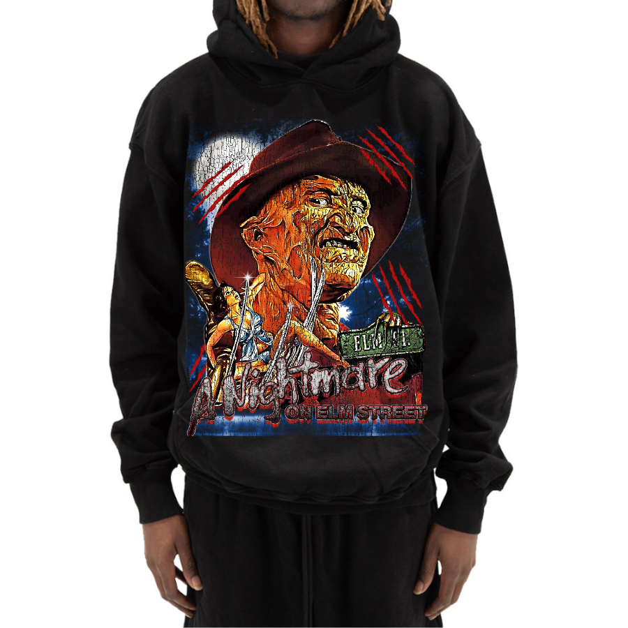 Nightmare On Elm Street Freddy Krueger Vintage Style Bootleg Hoodie