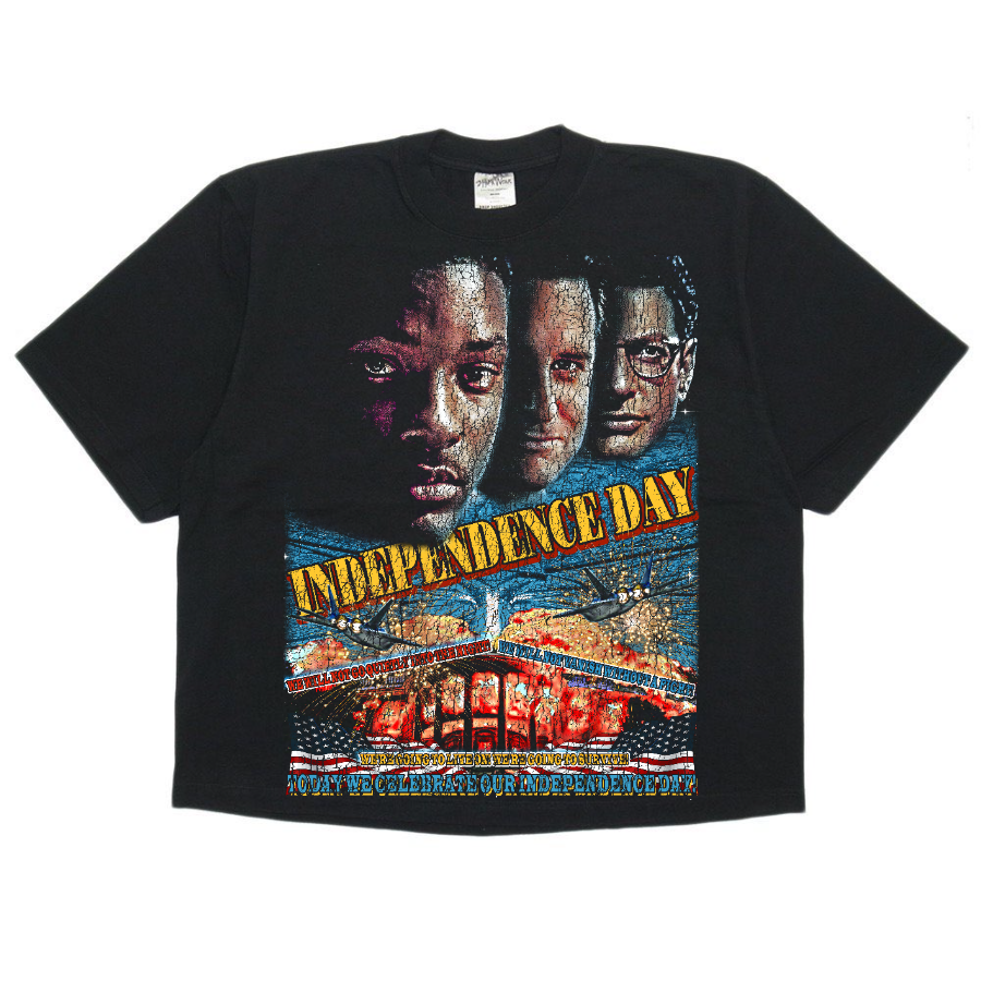 Independence Day Vintage Style Bootleg Boxy Tee