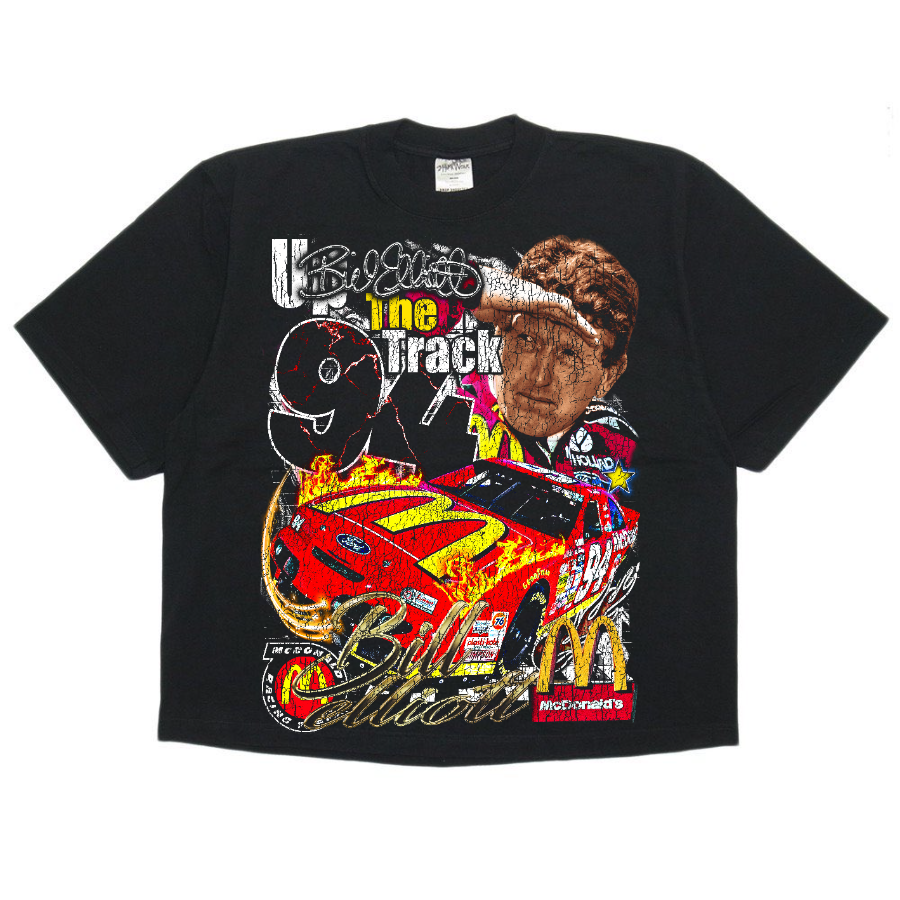Bill Elliott Nascar Vintage Style Bootleg Boxy Tee