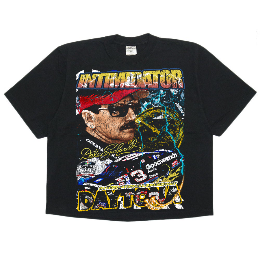 Dale Earnhardt Nascar Vintage Style Bootleg Boxy Tee