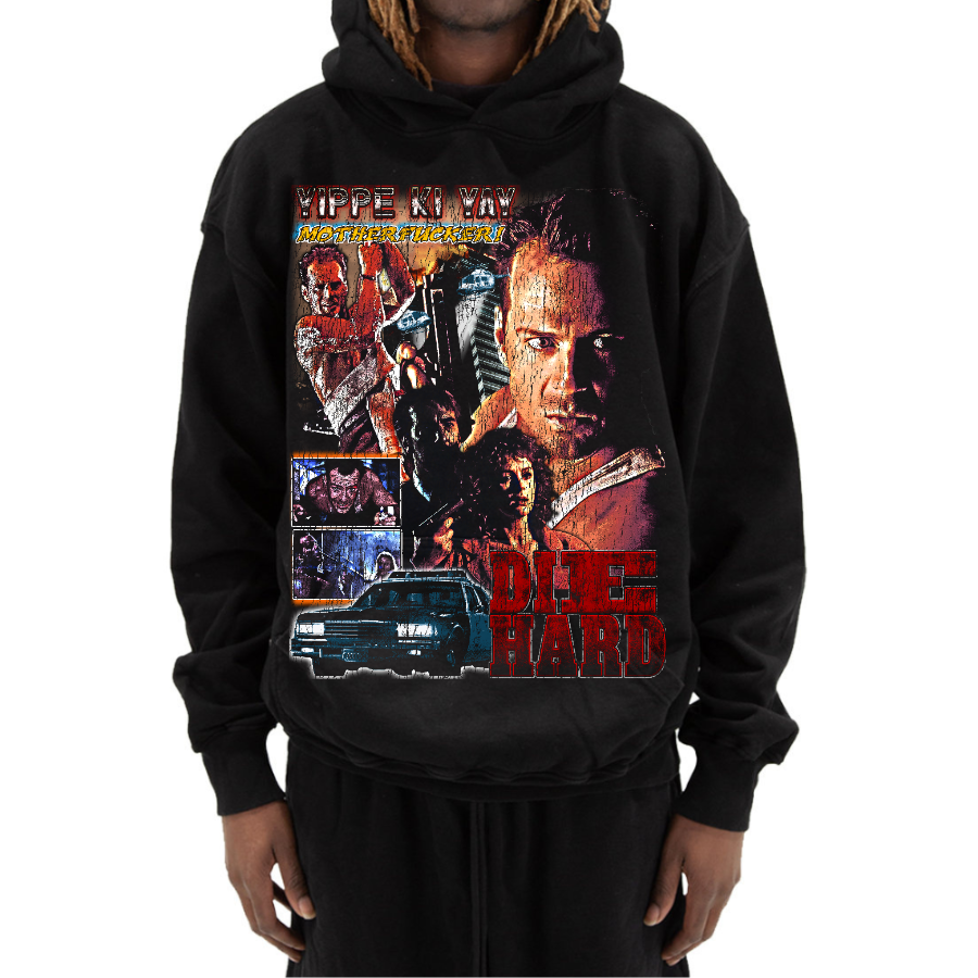 Die Hard Vintage Style Bootleg Hoodie