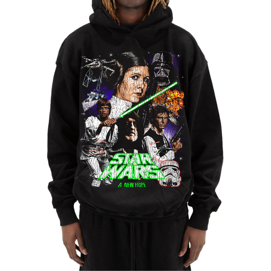 Star Wars Episode IV Vintage Style Bootleg Hoodie