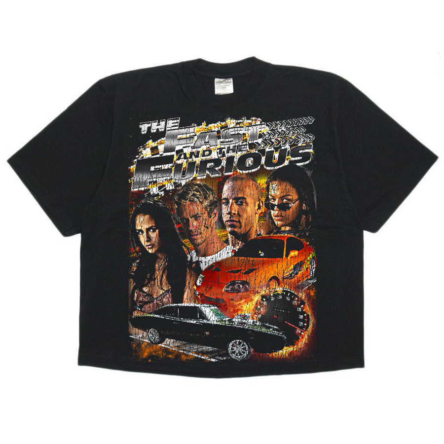 Fast N Furious Vintage Style Bootleg Boxy Tee
