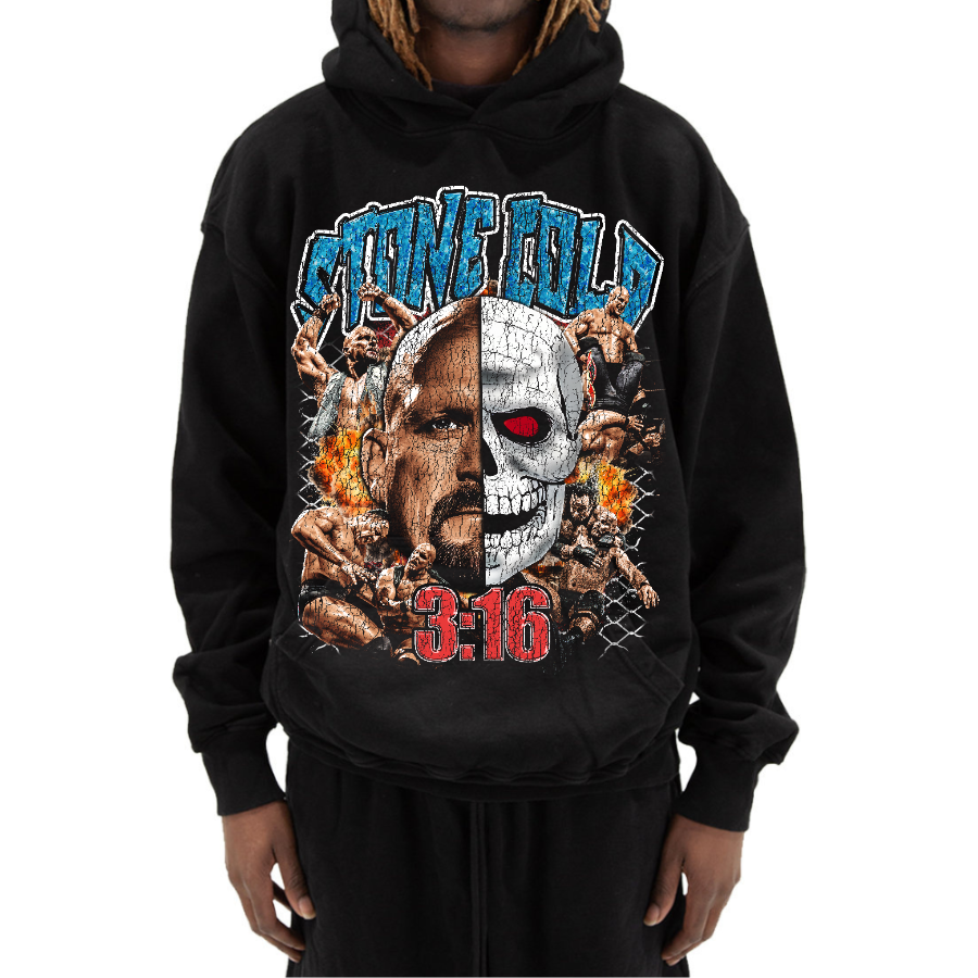 Stone Cold 3:16 Vintage Style Bootleg Hoodie