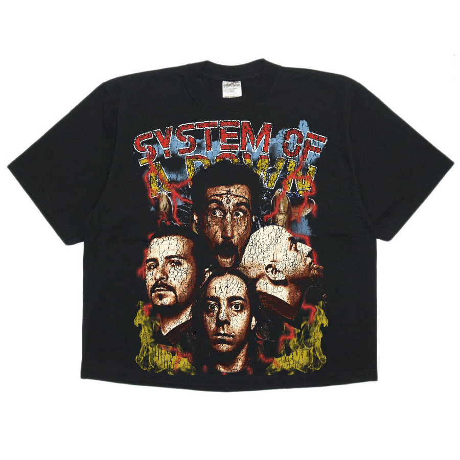 System Of A Down Vintage Style Bootleg Boxy Tee