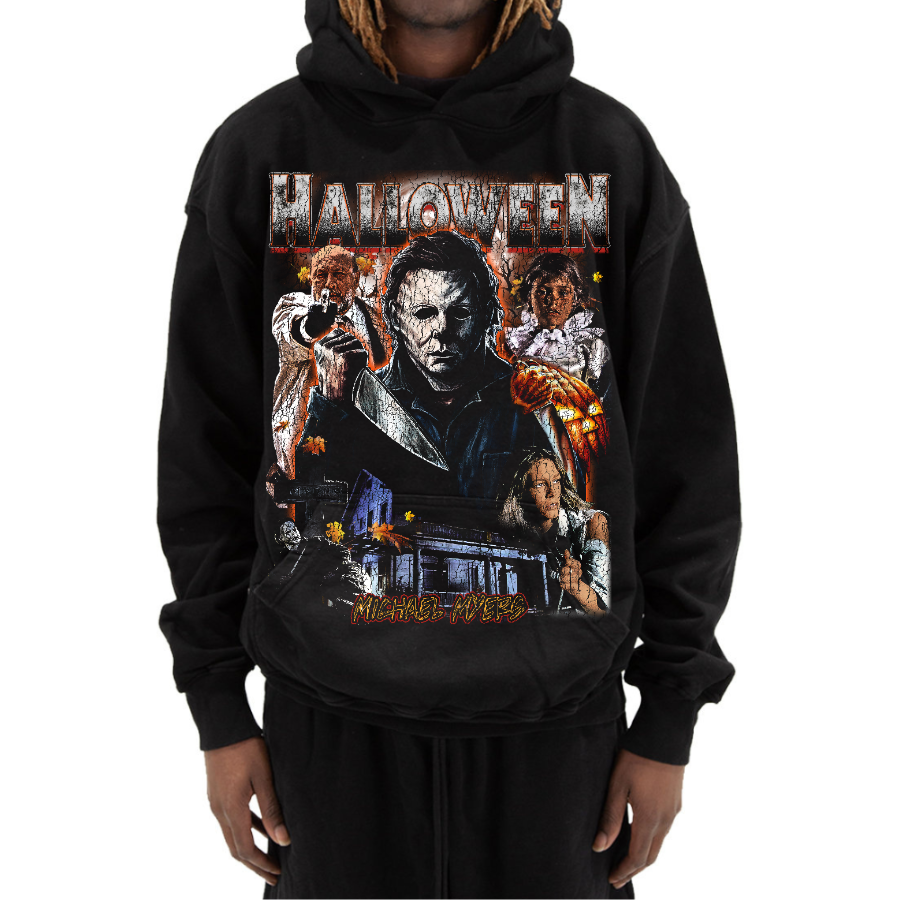 Halloween Michael Myers Vintage Style Bootleg Hoodie