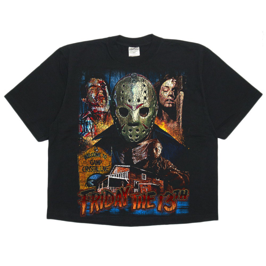 Friday The 13th Vintage Style Bootleg Boxy Tee