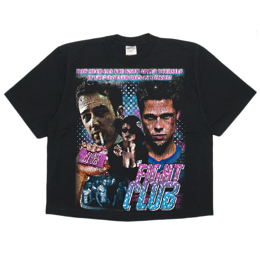 Fight Club Vintage Style Bootleg Boxy Tee