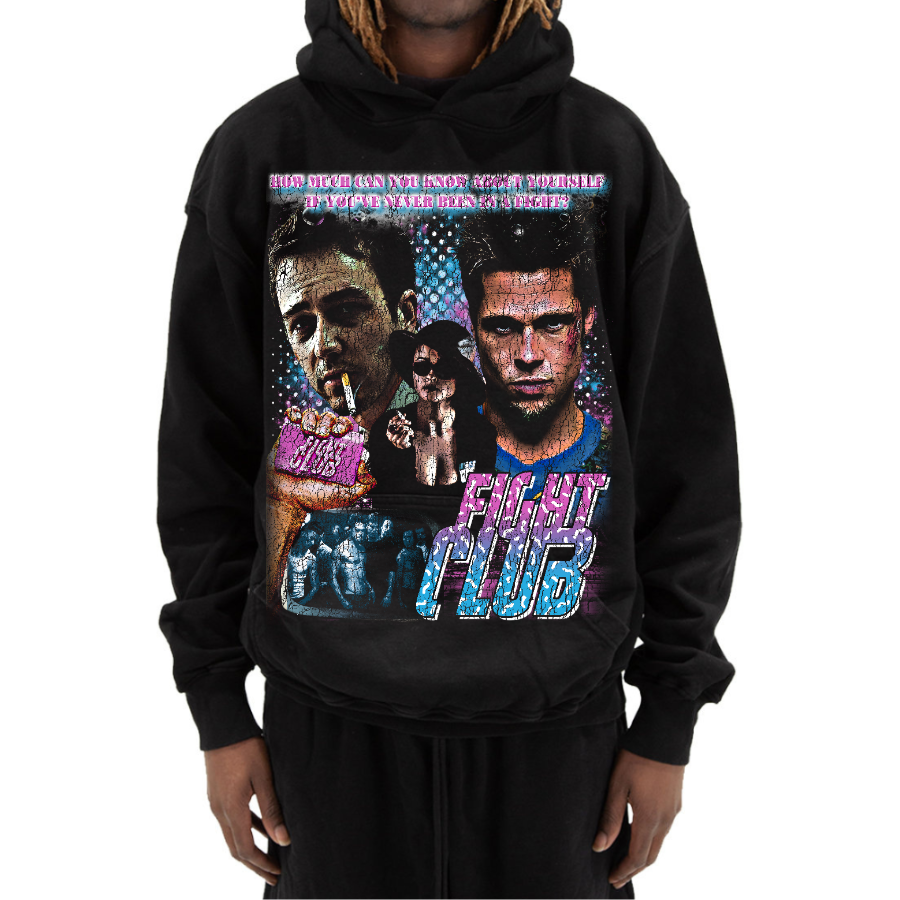 Fight Club Vintage Style Bootleg Hoodie