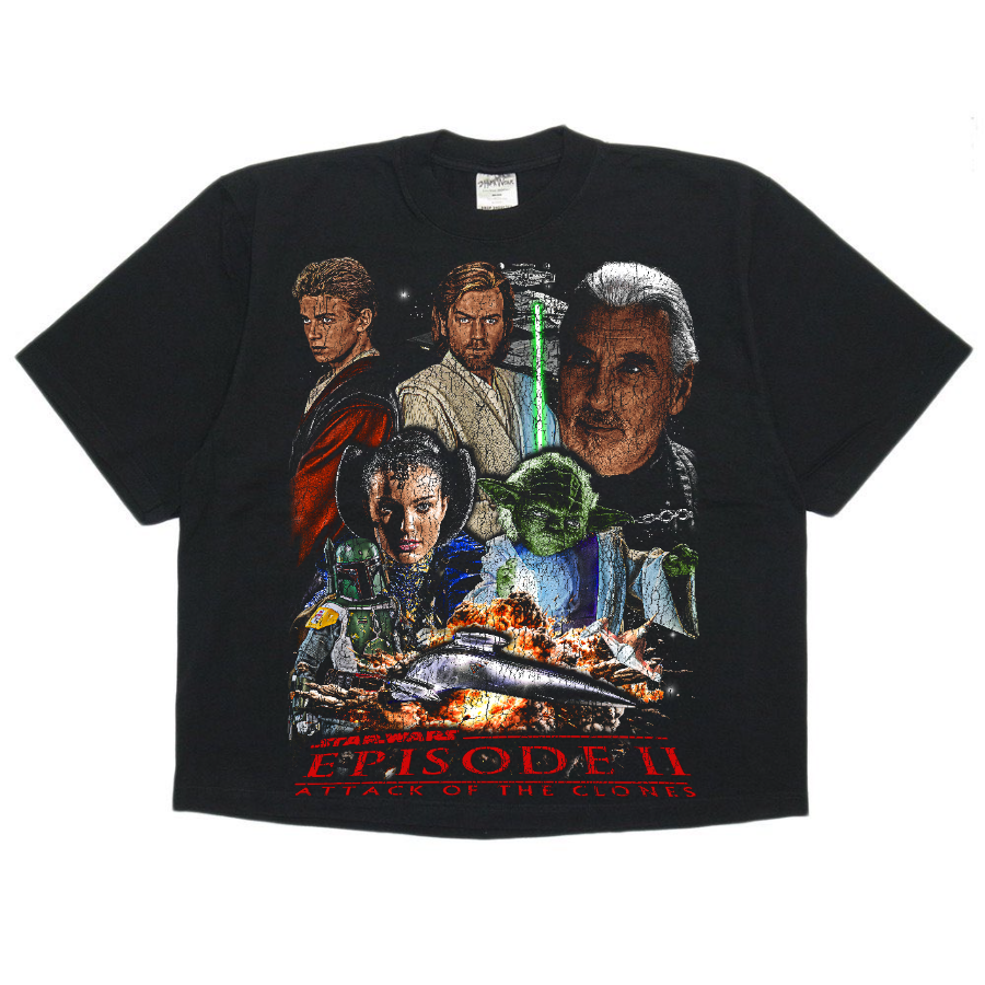 Star Wars Episode II Vintage Style Bootleg Boxy Tee