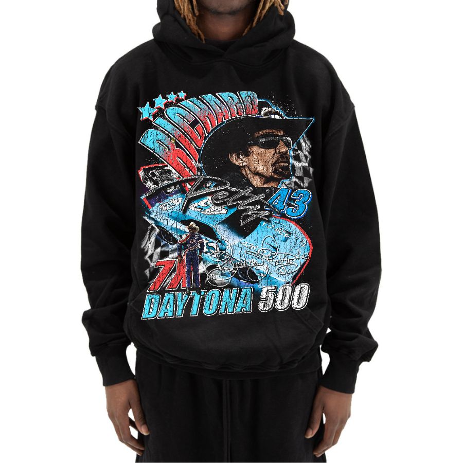Richard Petty Nascar Vintage Style Bootleg Hoodie