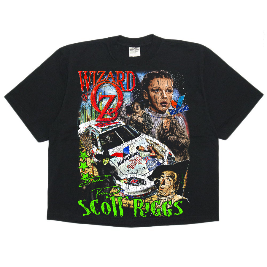 Scott Riggs Nascar Vintage Style Bootleg Boxy Tee