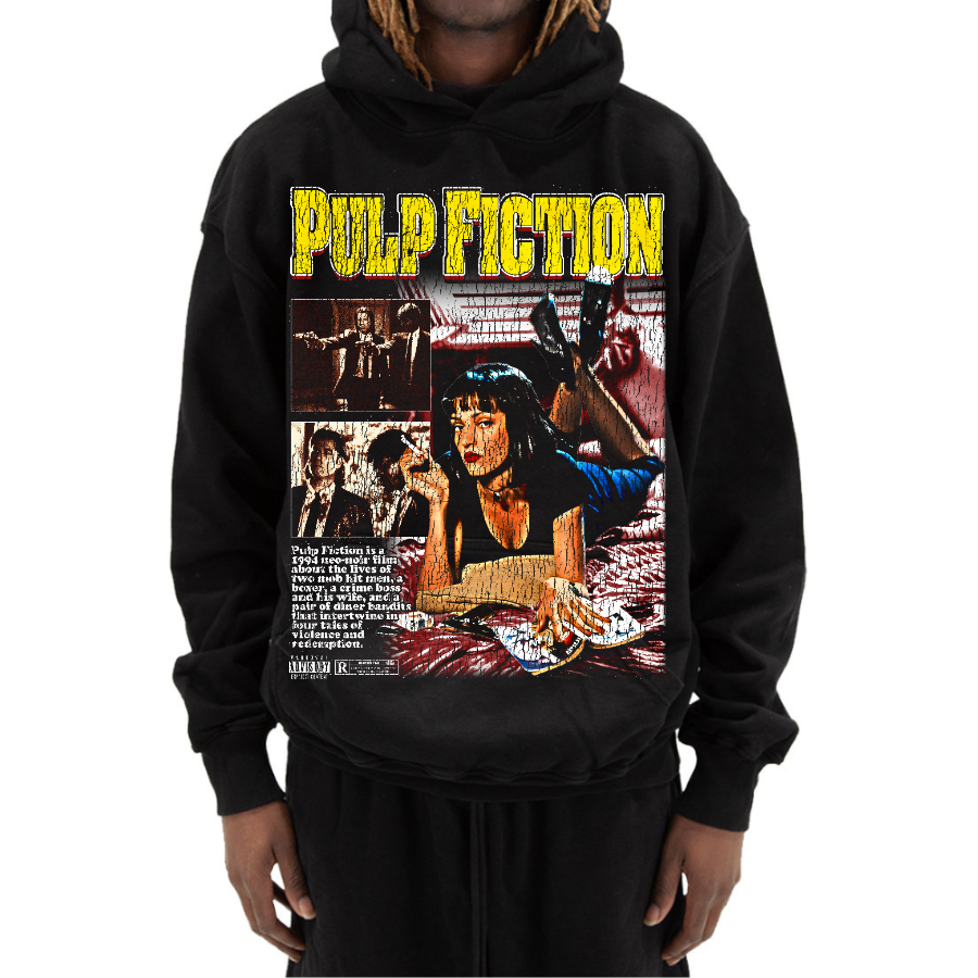 Pulp Fiction Vintage Style Bootleg Hoodie