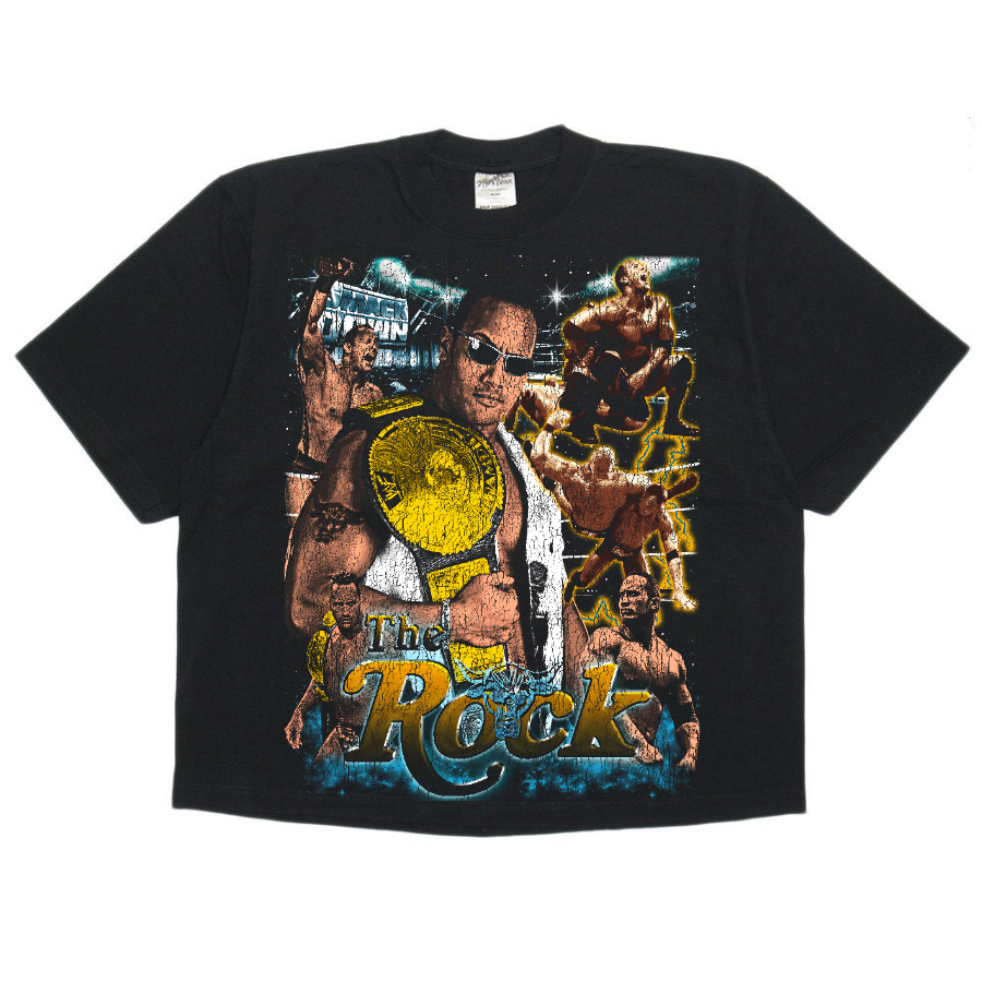 The Rock Vintage Style Bootleg Boxy Tee