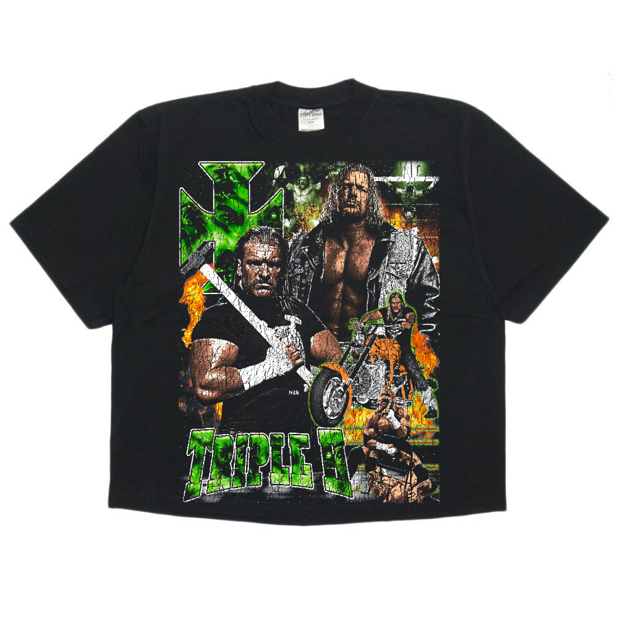 Triple H Vintage Style Bootleg Boxy Tee
