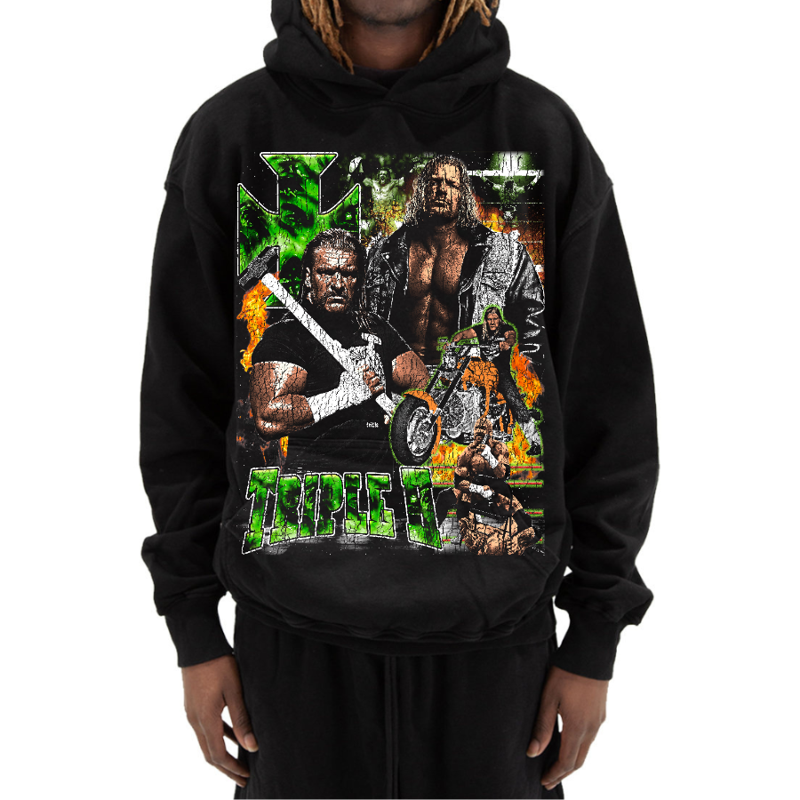 Triple H Vintage Style Bootleg Hoodie