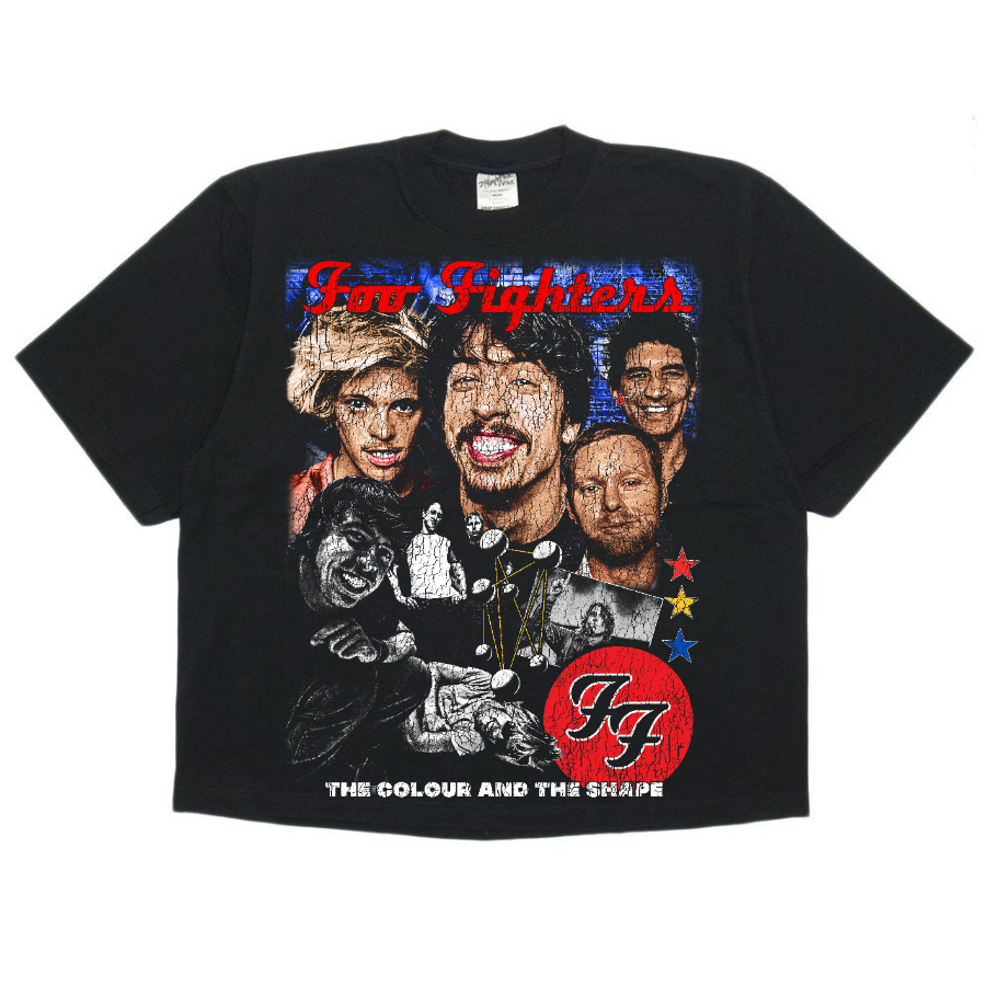 Foo Fighters Vintage Style Bootleg Boxy Tee