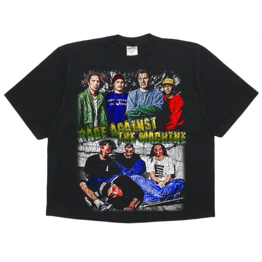 Rage Against The Machine Vintage Style Bootleg Boxy Tee