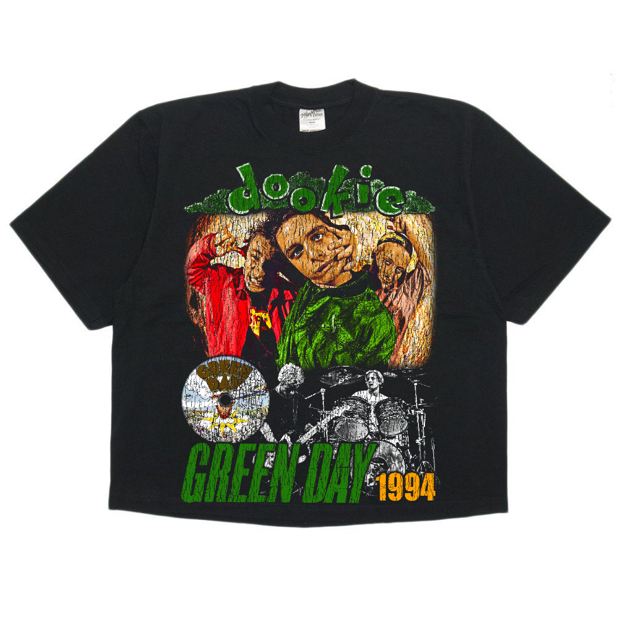 Green Day Vintage Style Bootleg Boxy Tee
