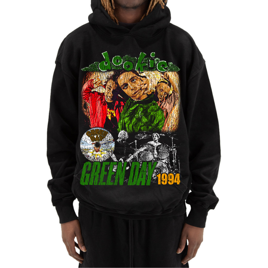 Green Day Vintage Style Bootleg Hoodie