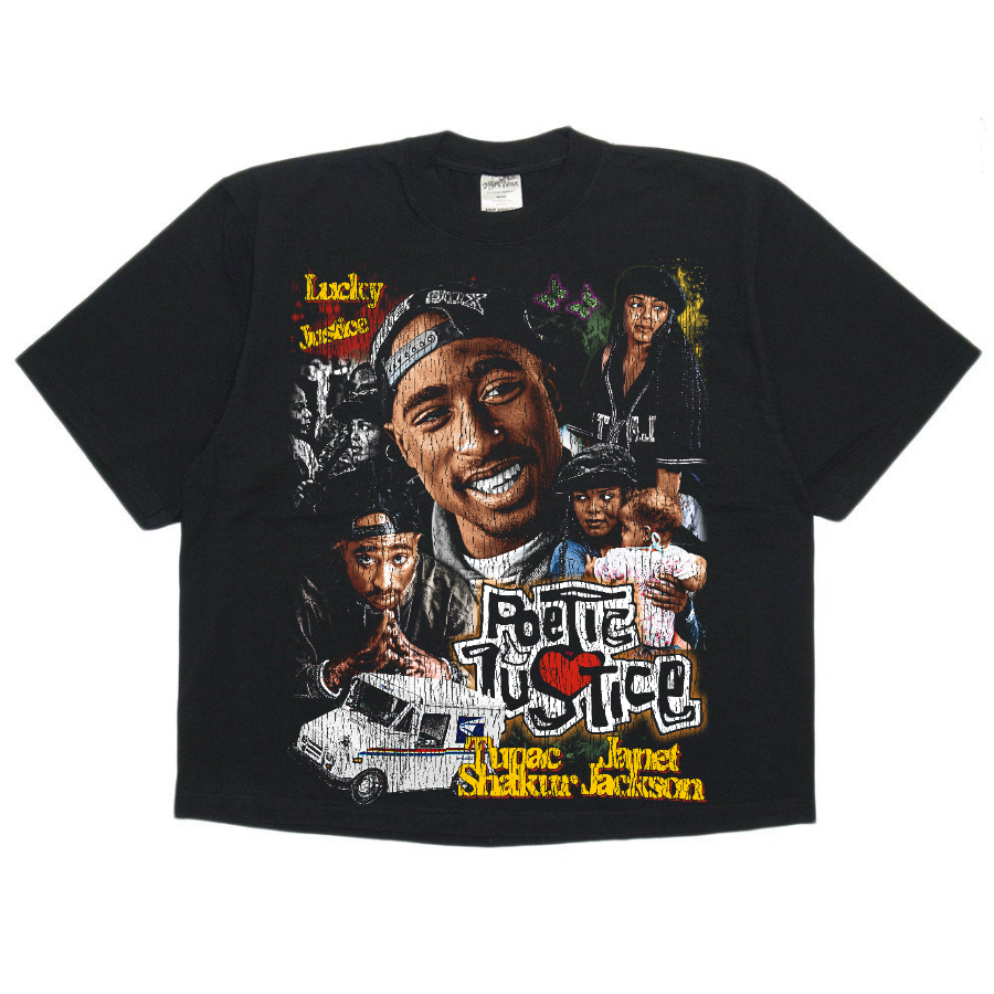 Poetic Justice Vintage Style Bootleg Boxy Tee