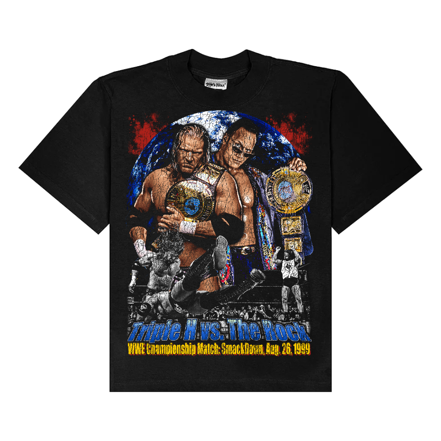 Triple H vs. The Rock 1999 Vintage Style Bootleg Tee