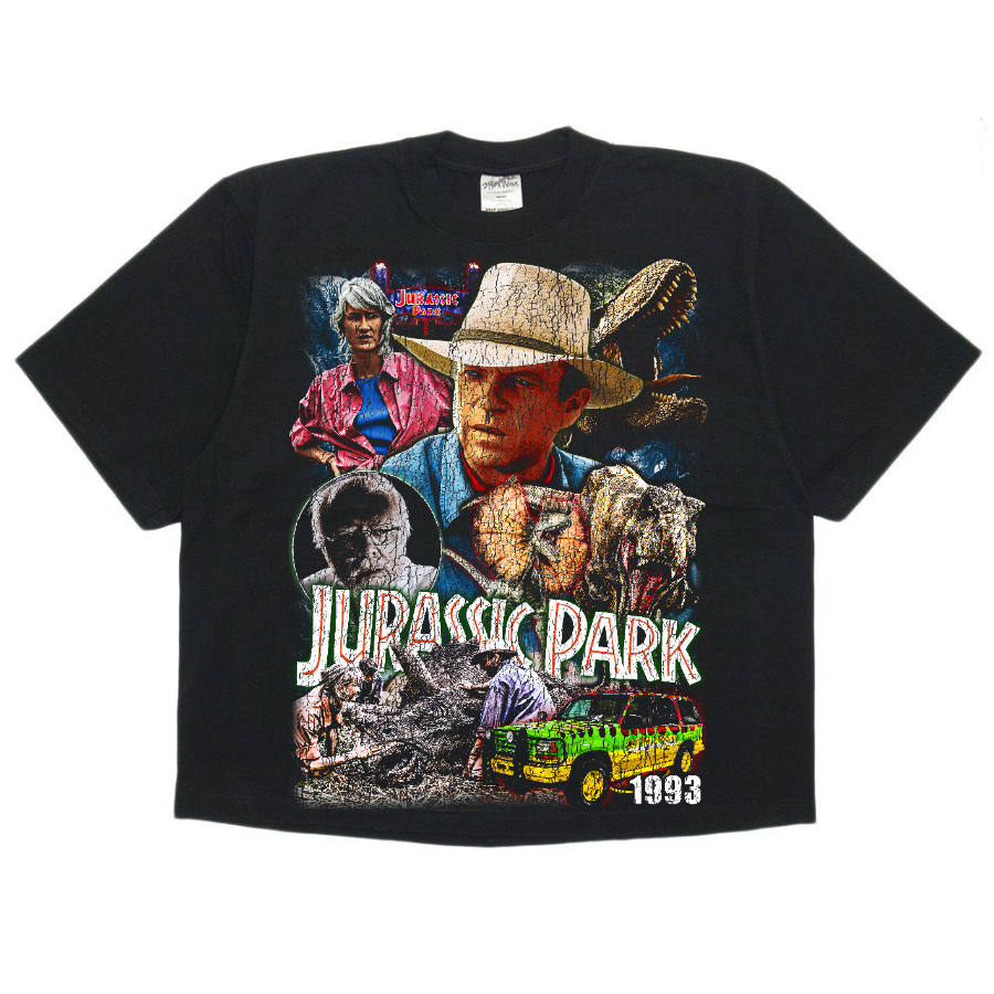 Jurassic Park Vintage Style Bootleg Boxy Tee