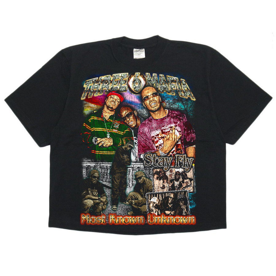 Three 6 Mafia Vintage Style Bootleg Boxy Tee