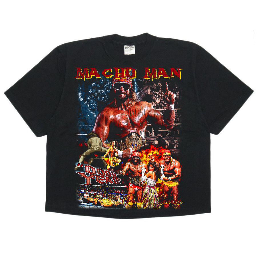 Macho Man Vintage Style Bootleg Boxy Tee