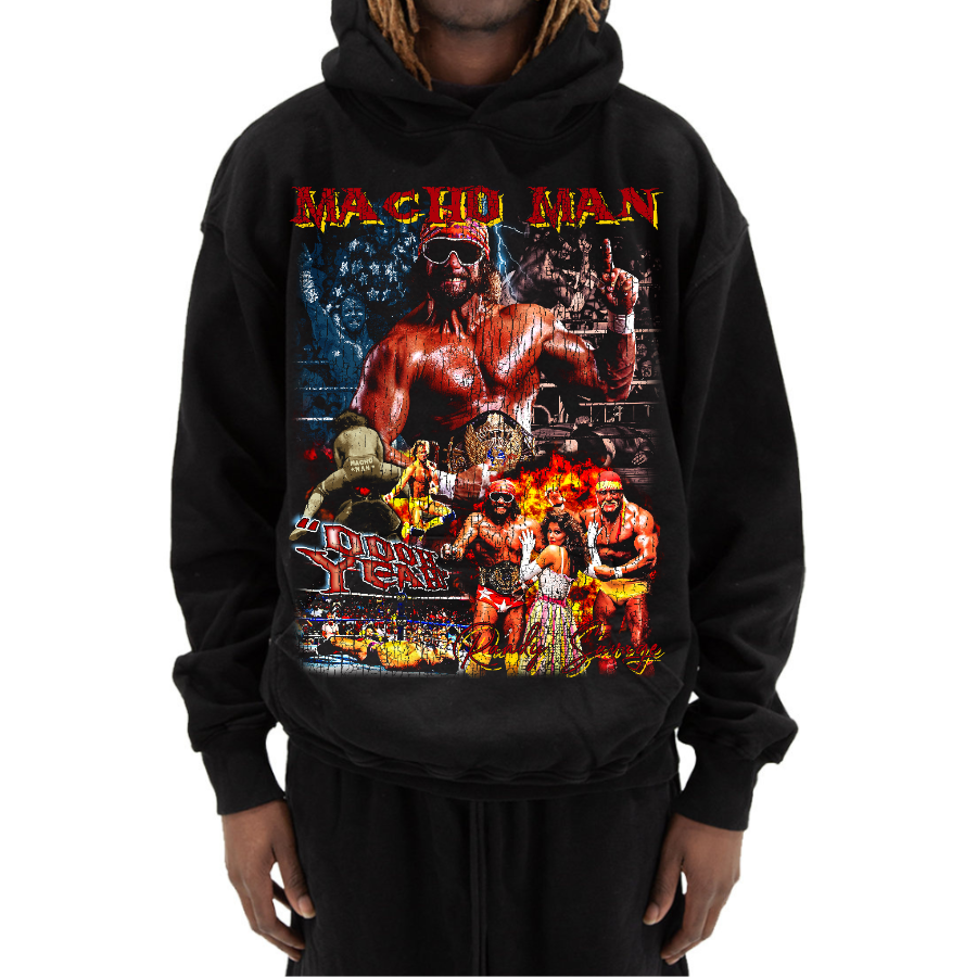 Macho Man Vintage Style Bootleg Hoodie